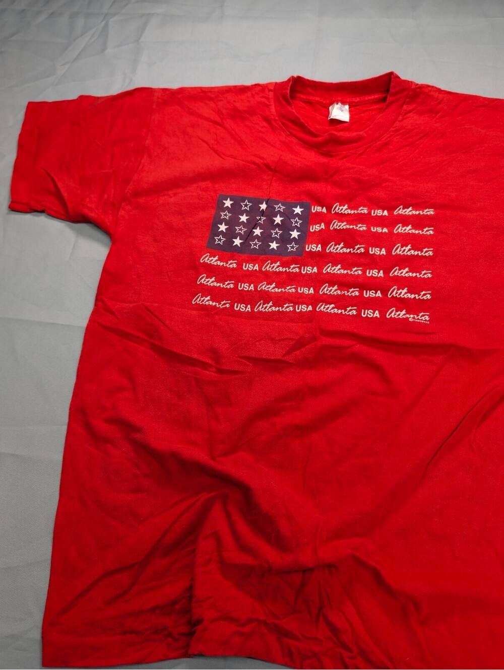 Atlanta USA Flag T Shirt Vintage Fruit Of The Loom Xl